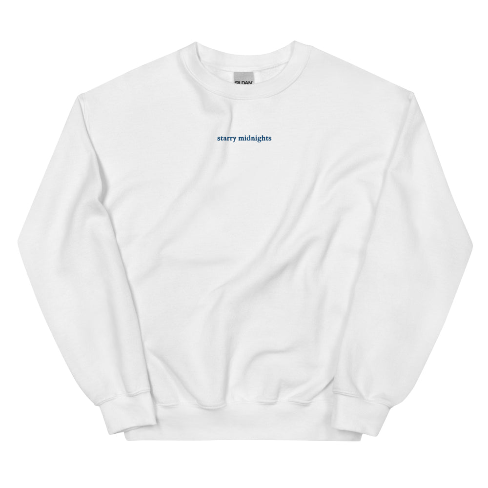 starry midnights embroidered sweatshirt