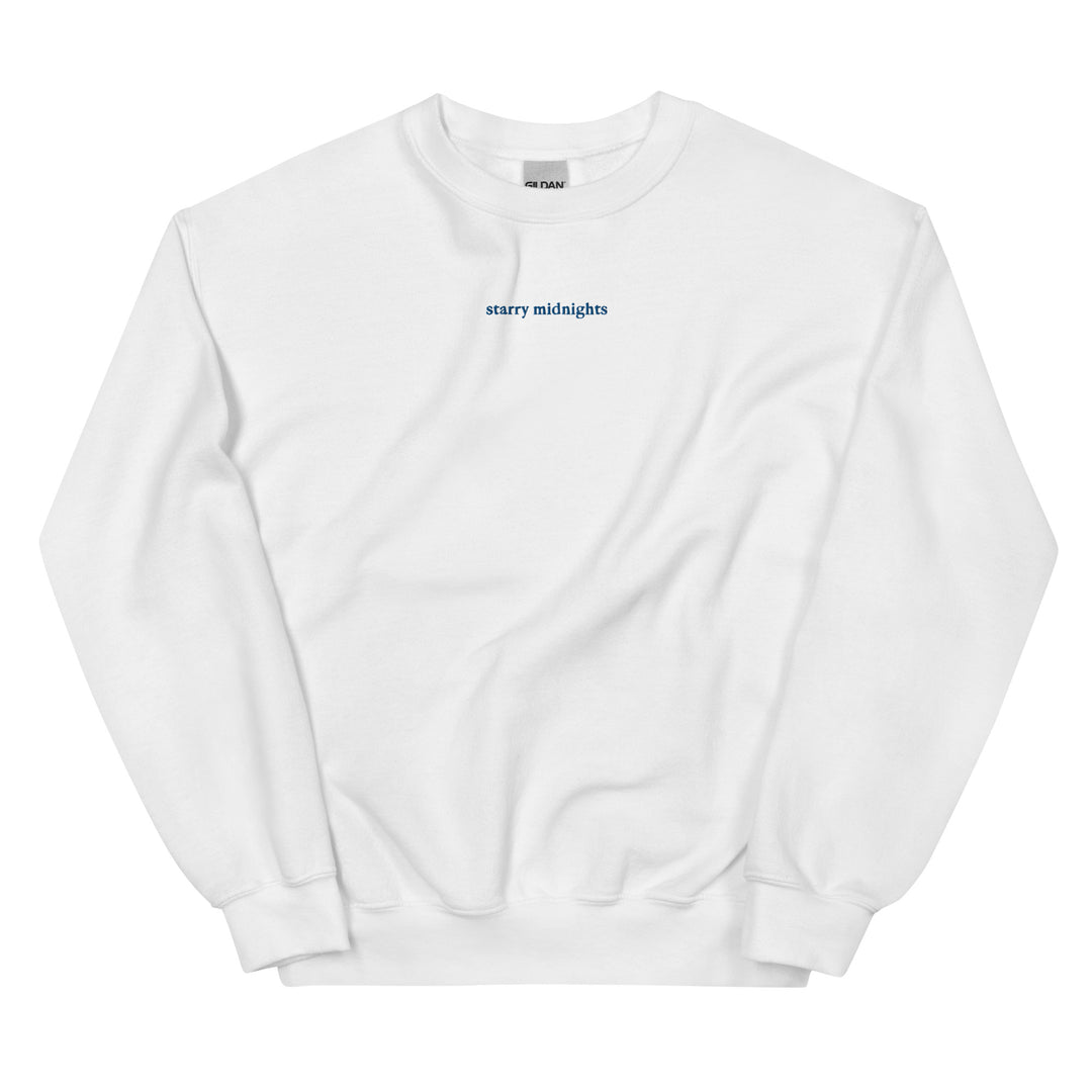 starry midnights embroidered sweatshirt