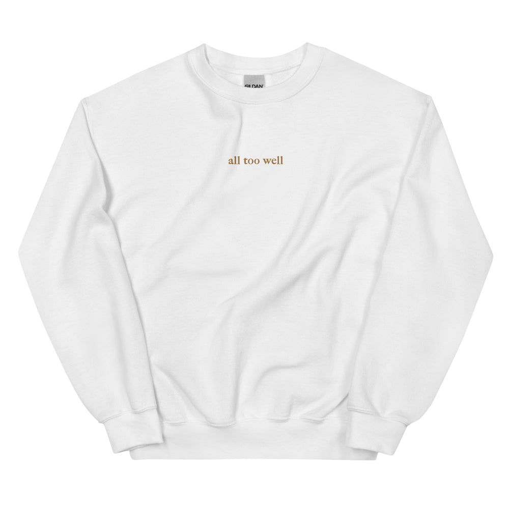 all too well embroidered sweatshirt