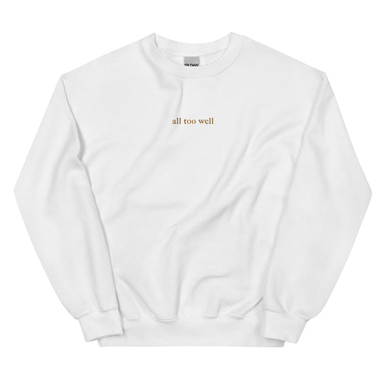 all too well embroidered sweatshirt