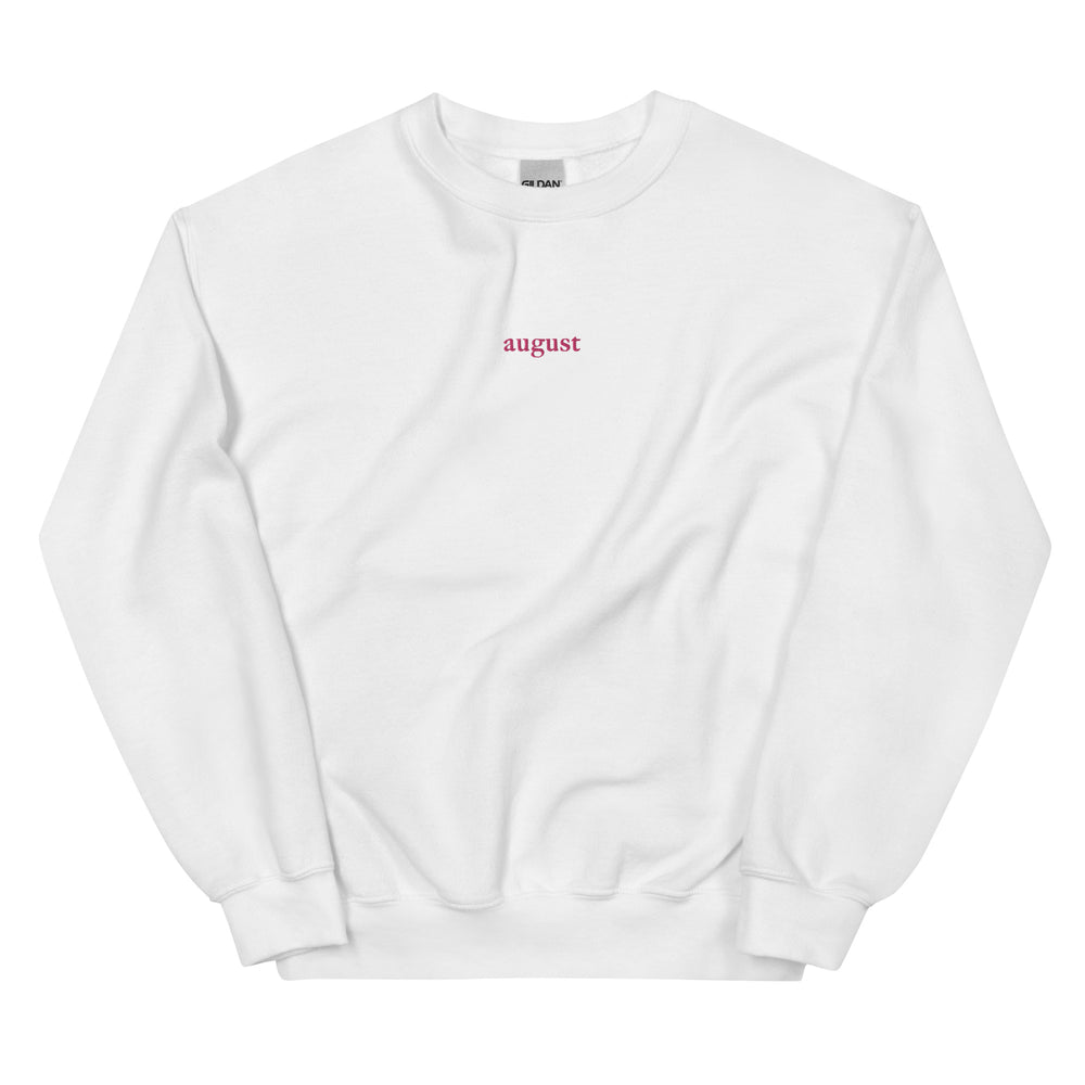 august embroidered sweatshirt