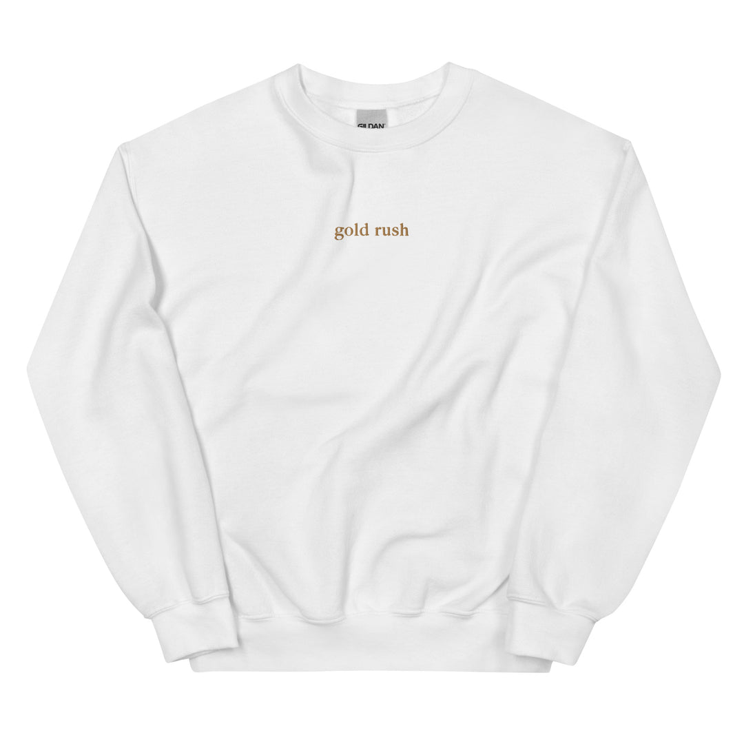 gold rush embroidered sweatshirt