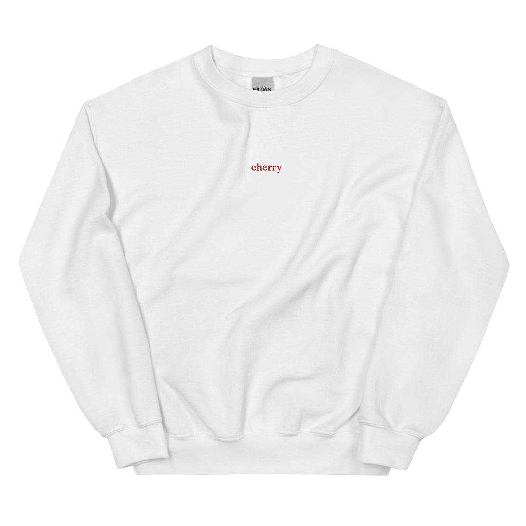 cherry embroidered sweatshirt